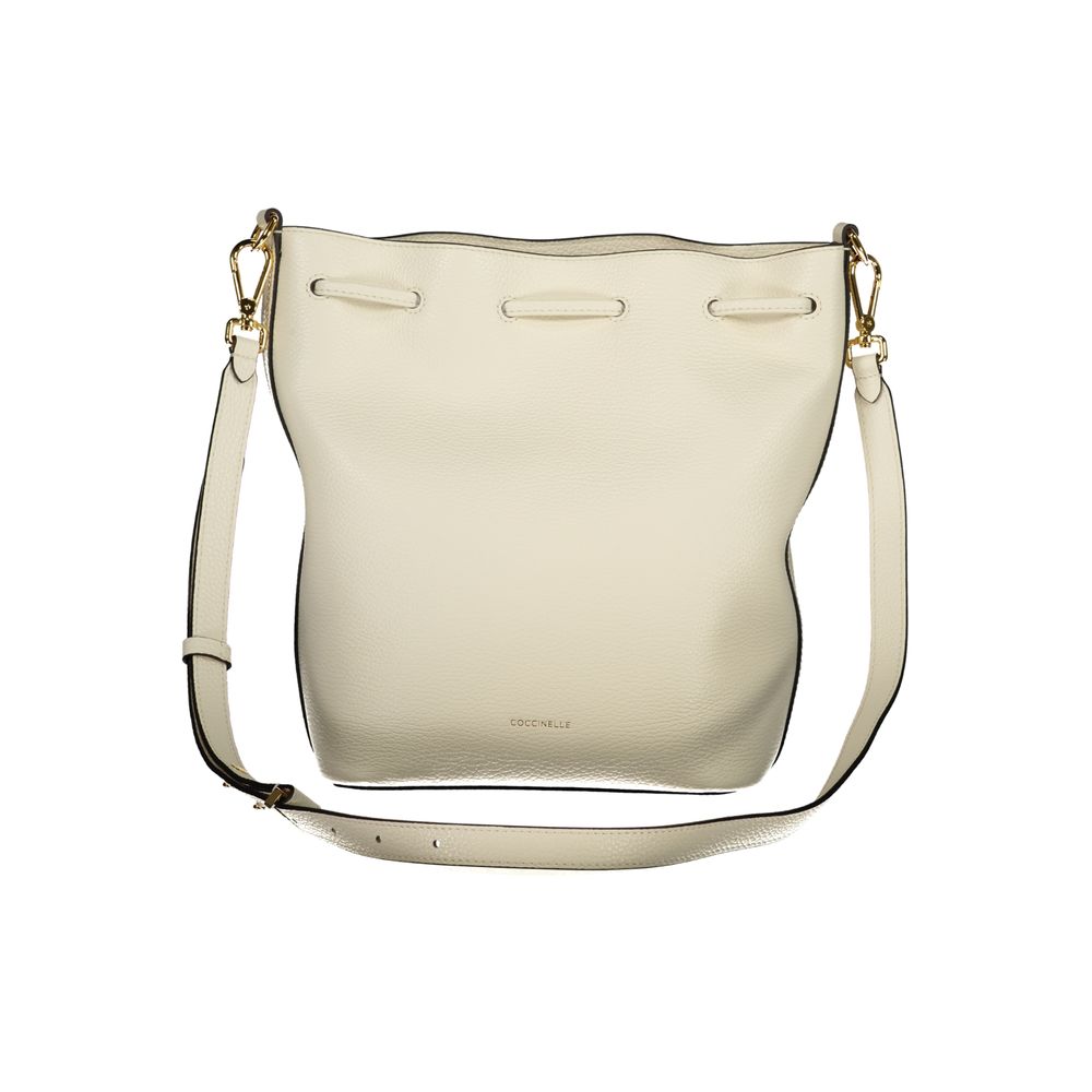 White Leather Bucket Bag