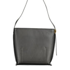 Black Leather C‑Me Lock Bag