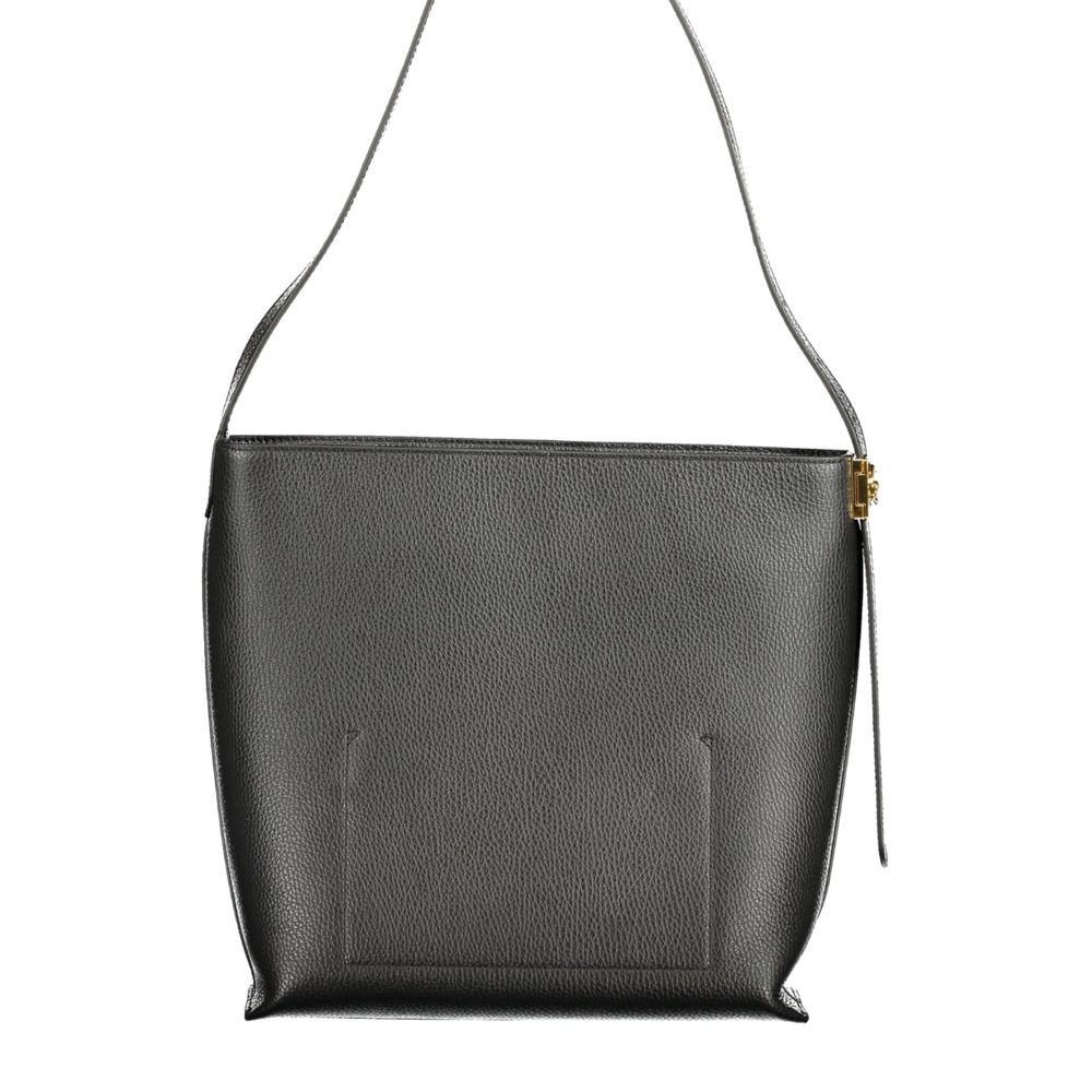 Black Leather C‑Me Lock Bag