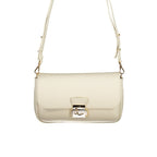 White Leather Mini C-Me Lock Bag