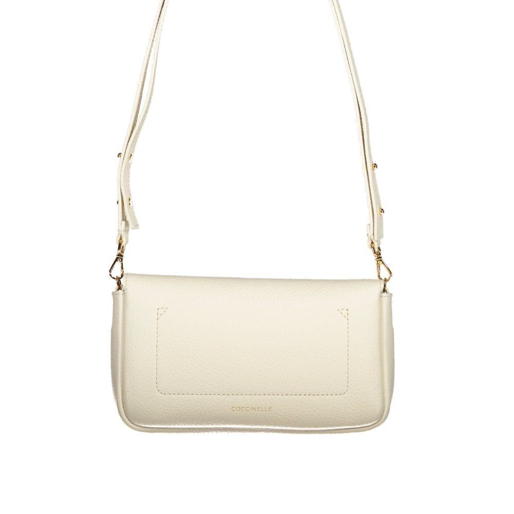 White Leather Mini C-Me Lock Bag