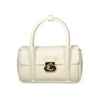 Mini White Leather Handbag