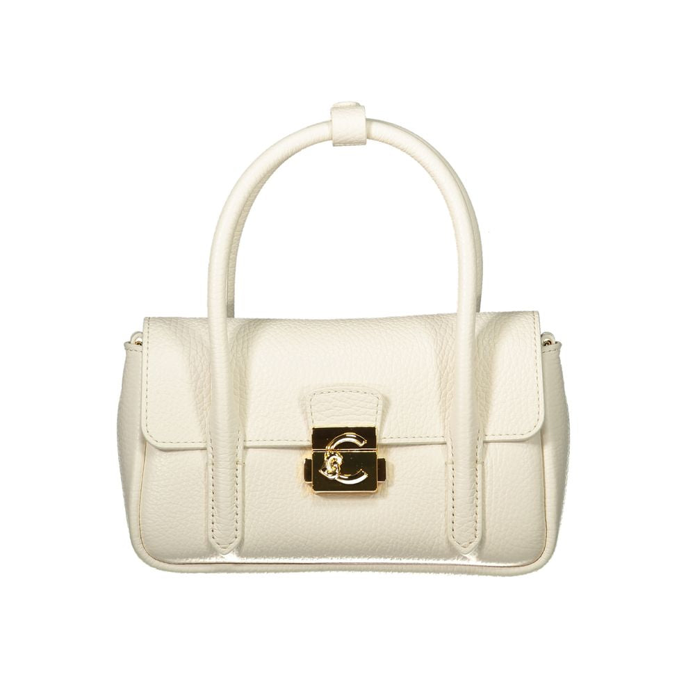Mini White Leather Handbag