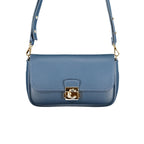 Blue Leather Mini C‑ME LOCK Bag