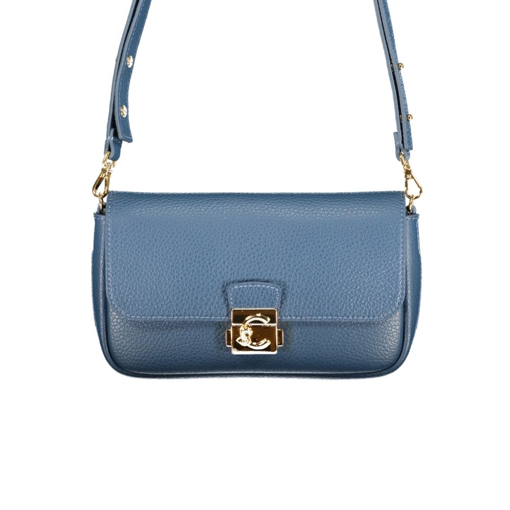Blue Leather Mini C‑ME LOCK Bag