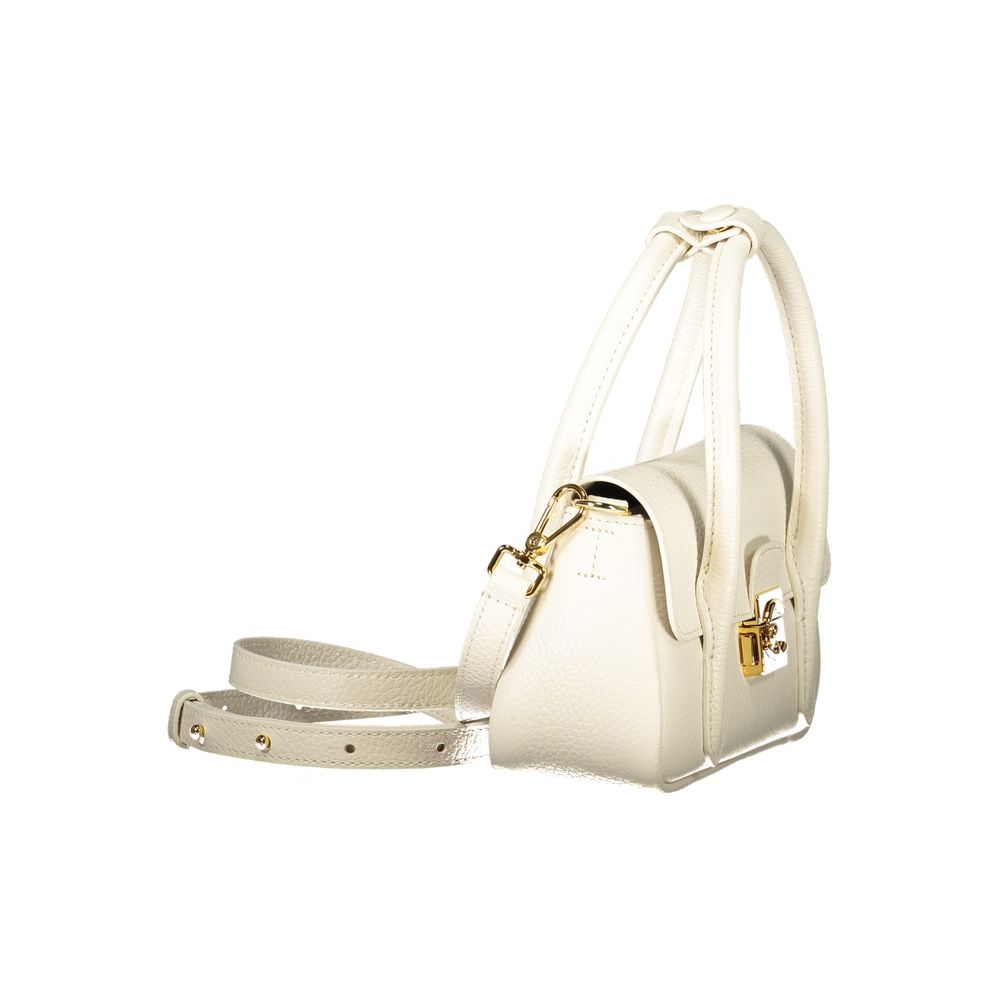 Mini White Leather Handbag