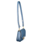 Blue Leather Mini C‑ME LOCK Bag