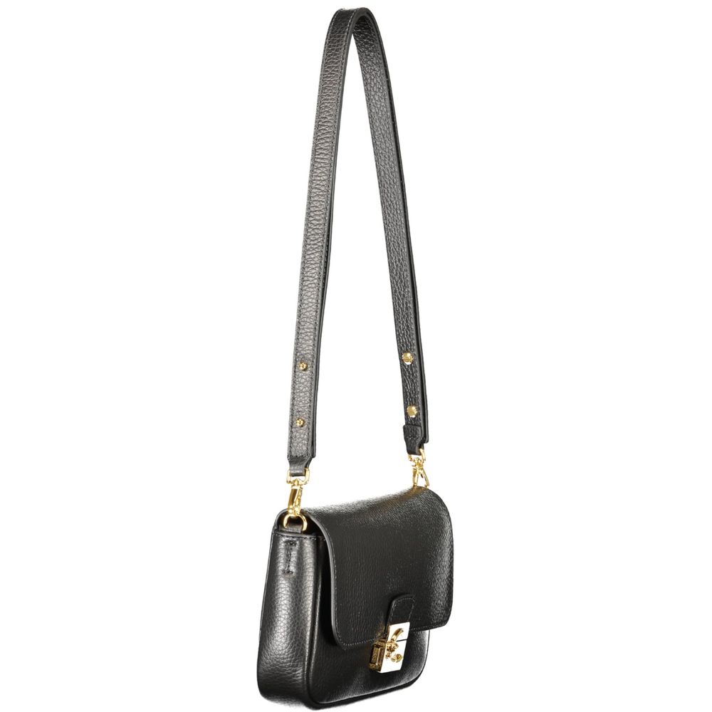 Black Leather Mini C-Me Lock Bag