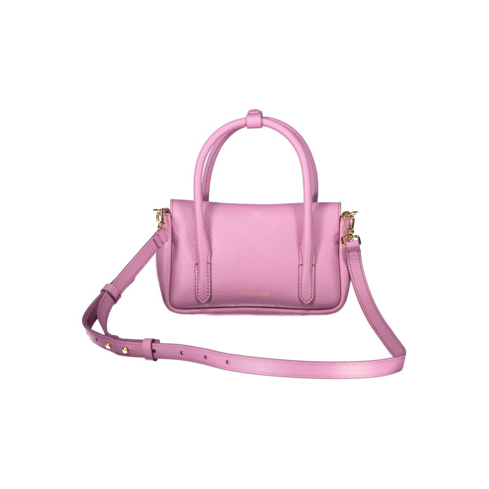 Purple Leather Mini C-ME Lock Handbag