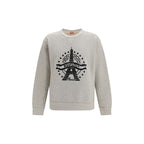 Gray Cotton Sweatshirt Eiffel Tower Design