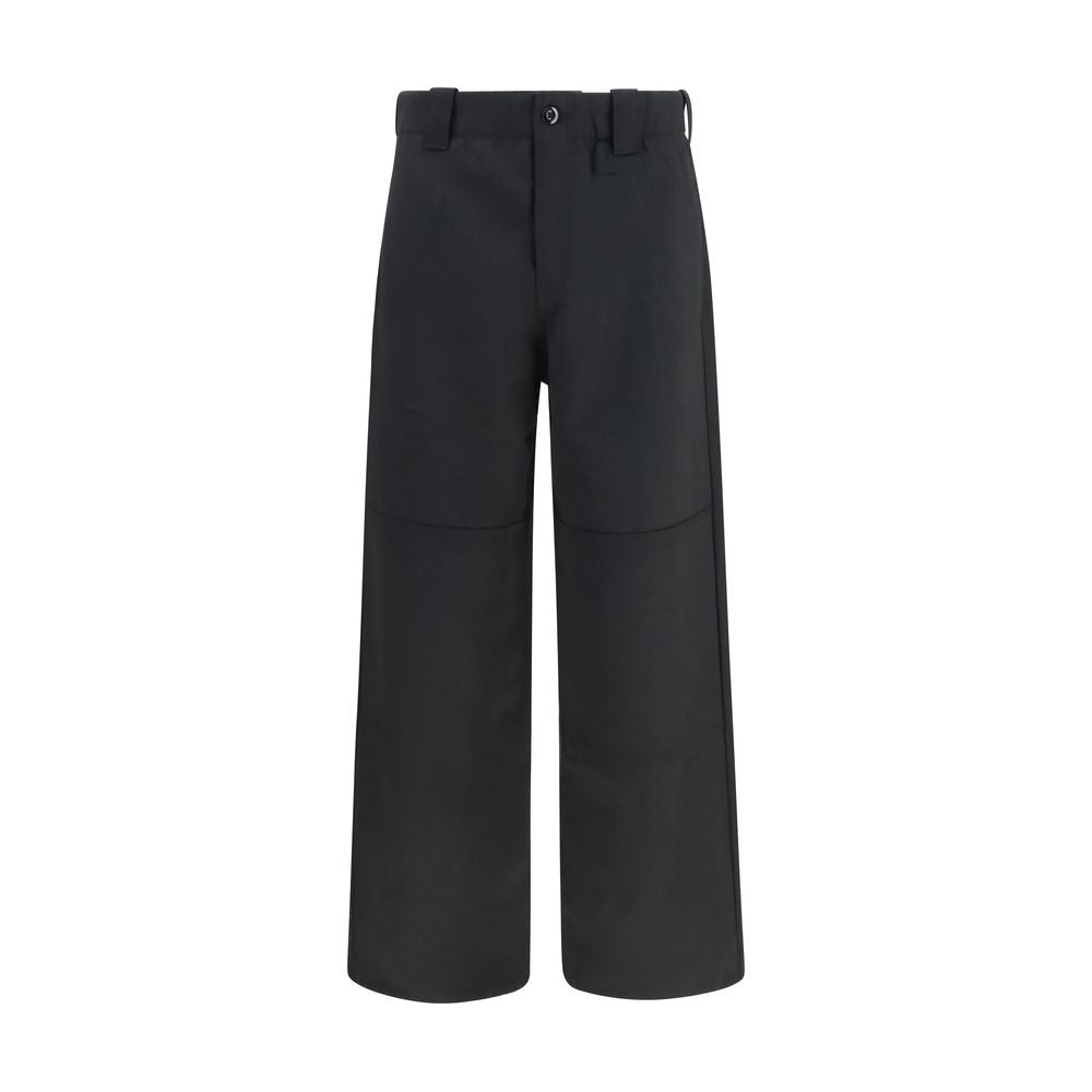 Black Wool Chino Pants