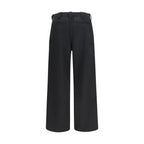 Black Wool Chino Pants