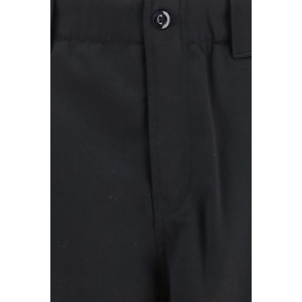 Black Wool Chino Pants