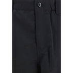 Black Wool Chino Pants