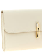 White Calfskin Iride Clutch