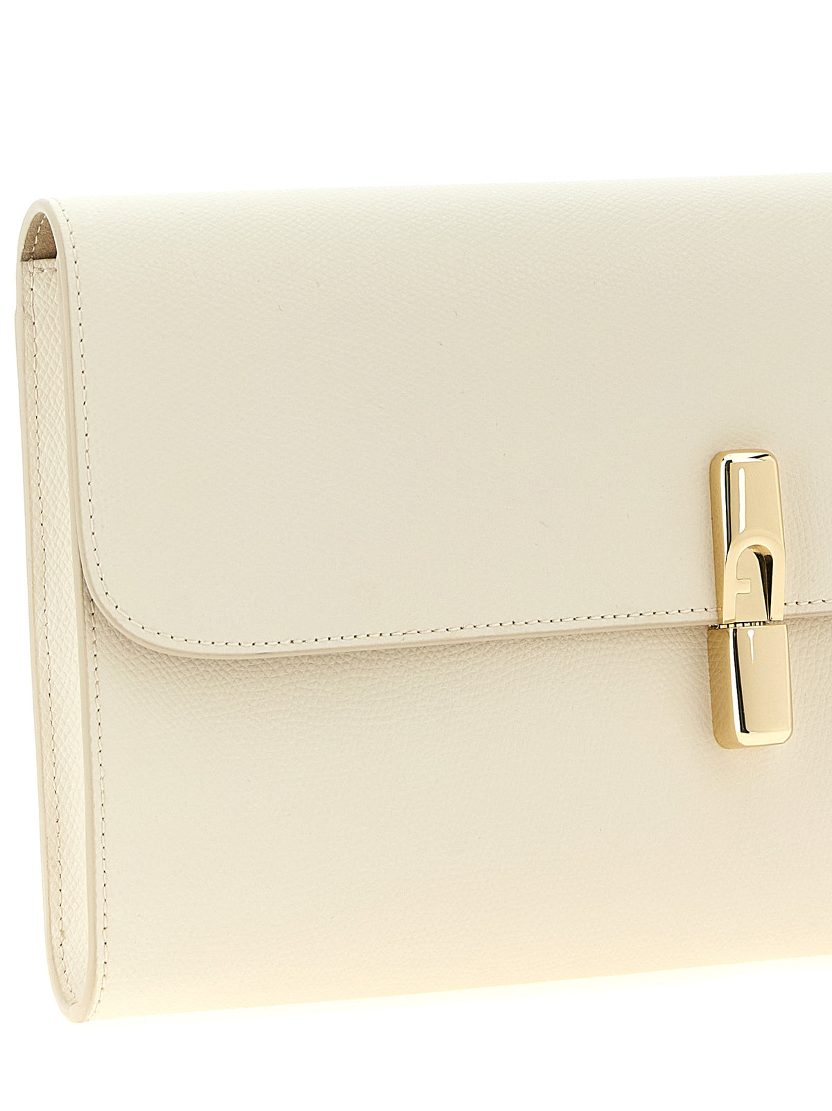 White Calfskin Iride Clutch