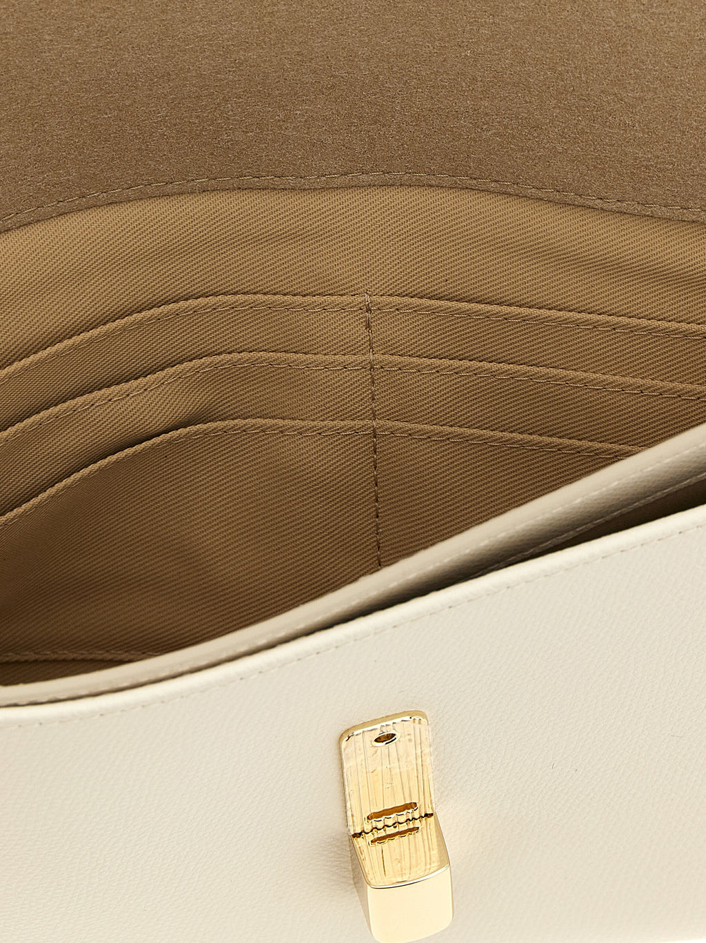 White Calfskin Iride Clutch
