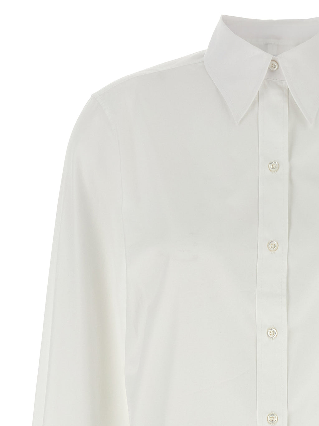 White Cotton Poplin Blouse
