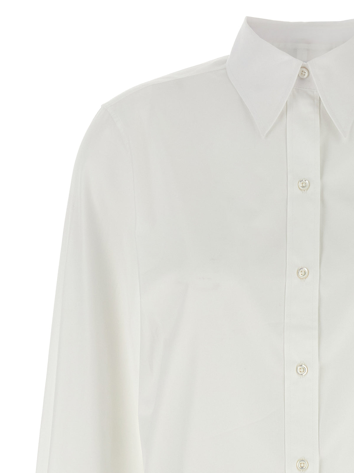 White Cotton Poplin Blouse