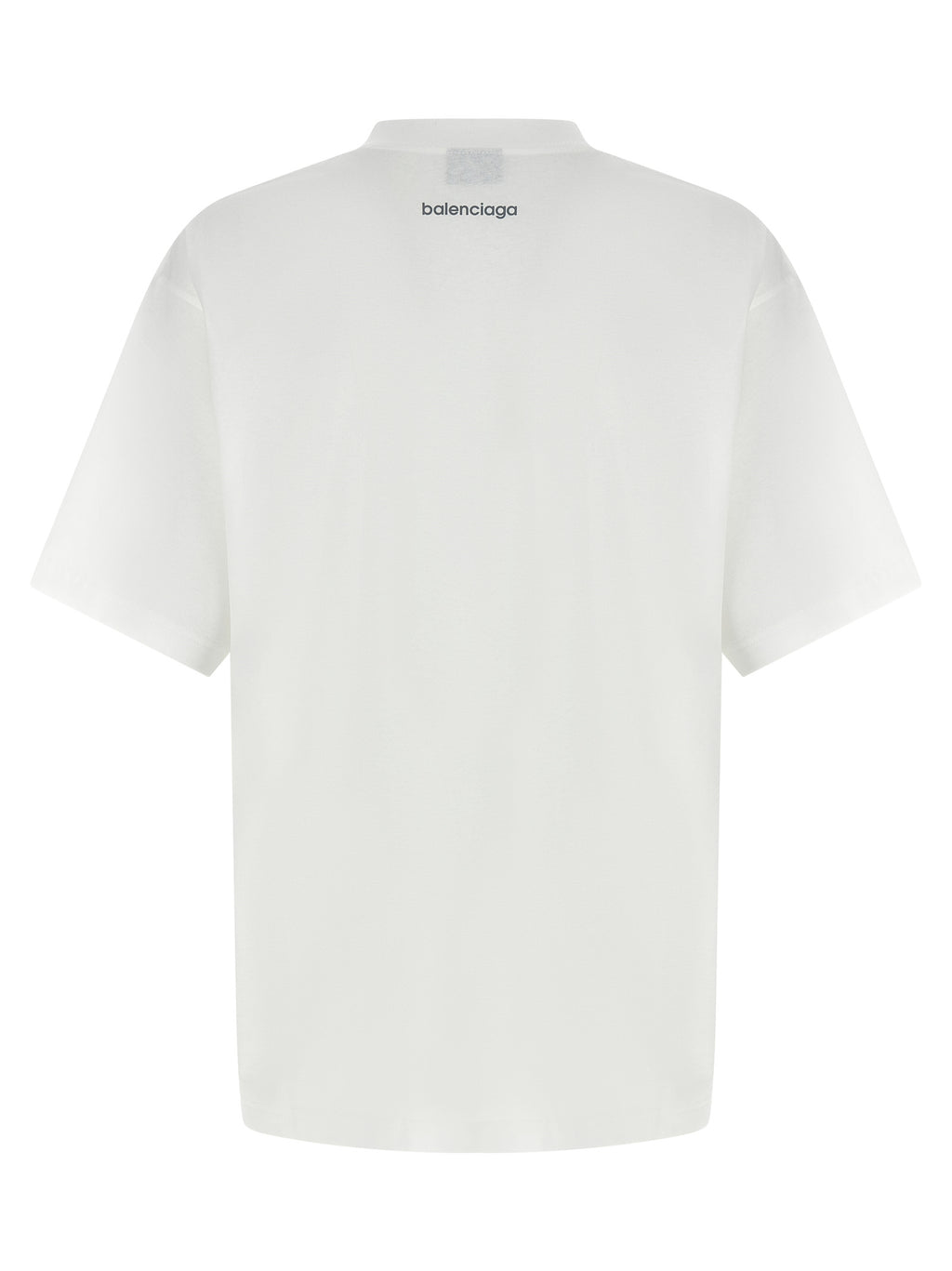 White Cotton T-Shirt with Bodies Graphic