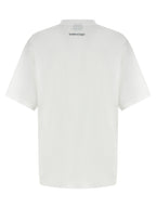 White Cotton T-Shirt with Bodies Graphic