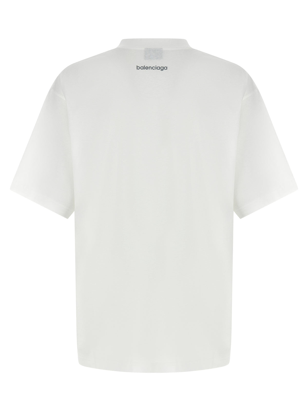 White Cotton T-Shirt with Bodies Graphic