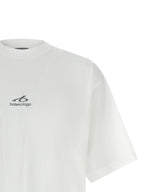 White Cotton T-Shirt with Bodies Graphic