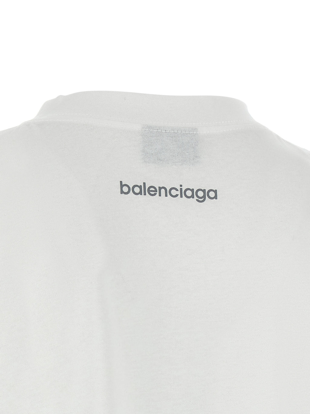 White Cotton T-Shirt with Bodies Graphic