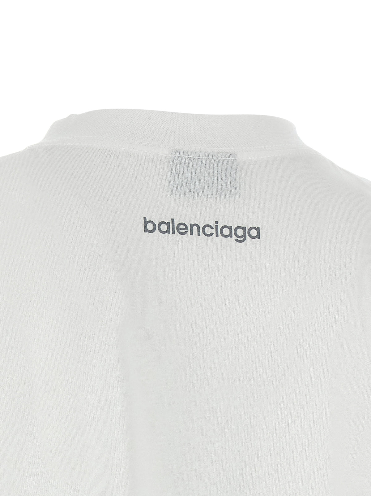 White Cotton T-Shirt with Bodies Graphic