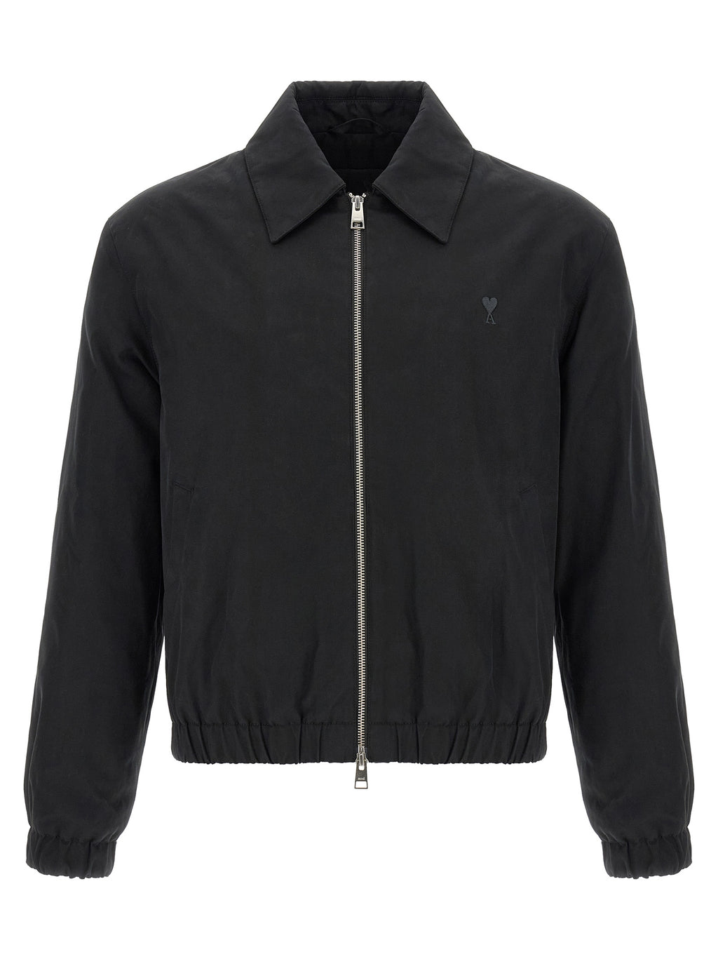 Black Cotton Bomber Jacket
