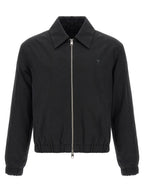 Black Cotton Bomber Jacket