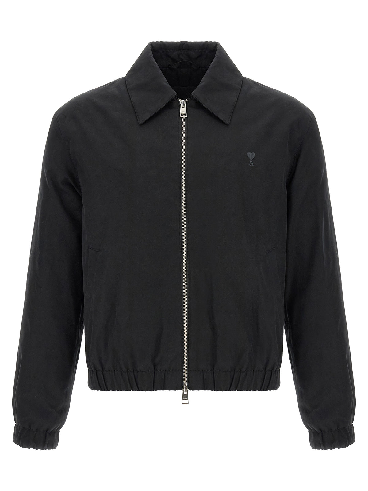 Black Cotton Bomber Jacket