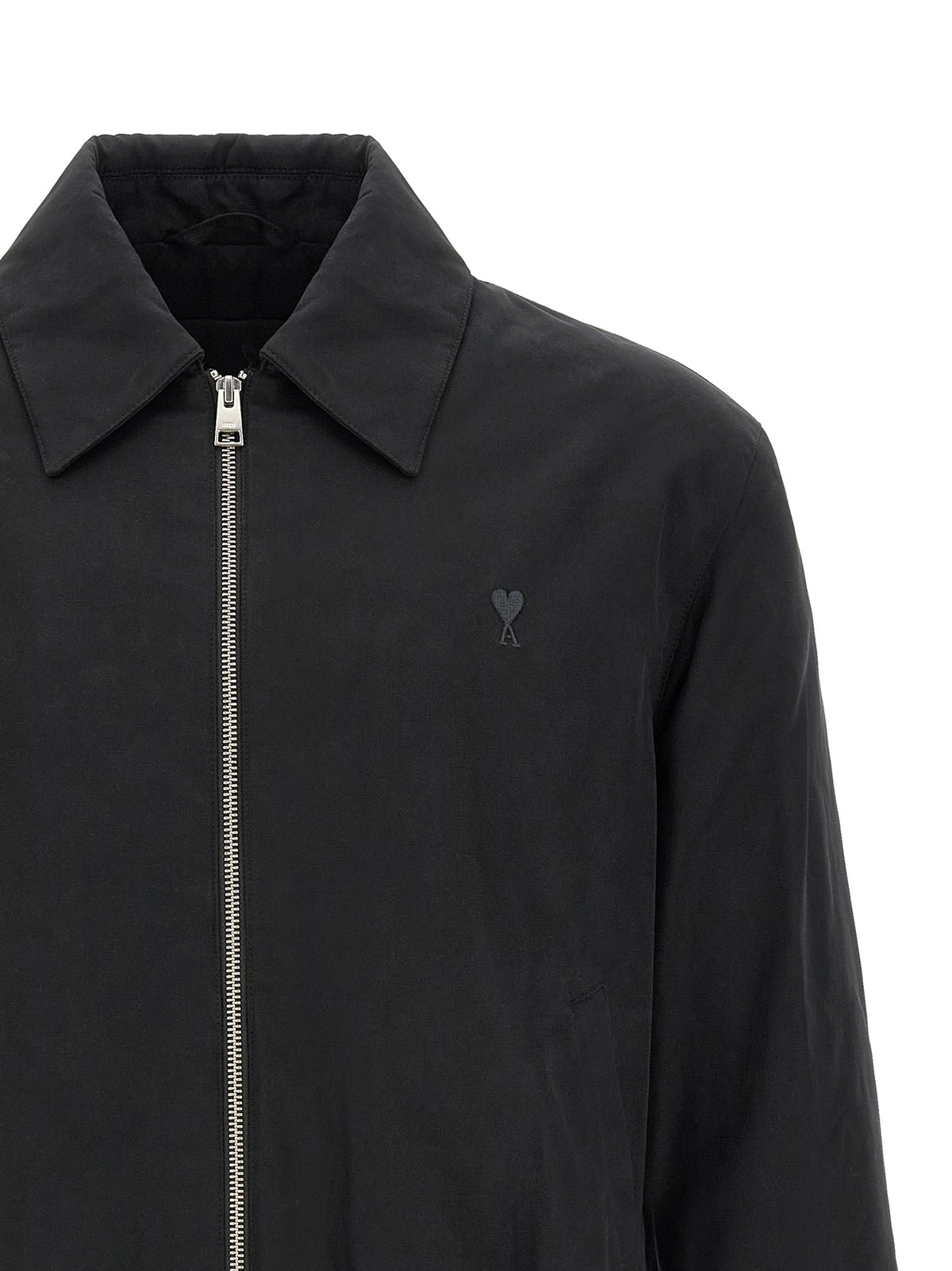 Black Cotton Bomber Jacket
