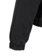 Black Cotton Bomber Jacket