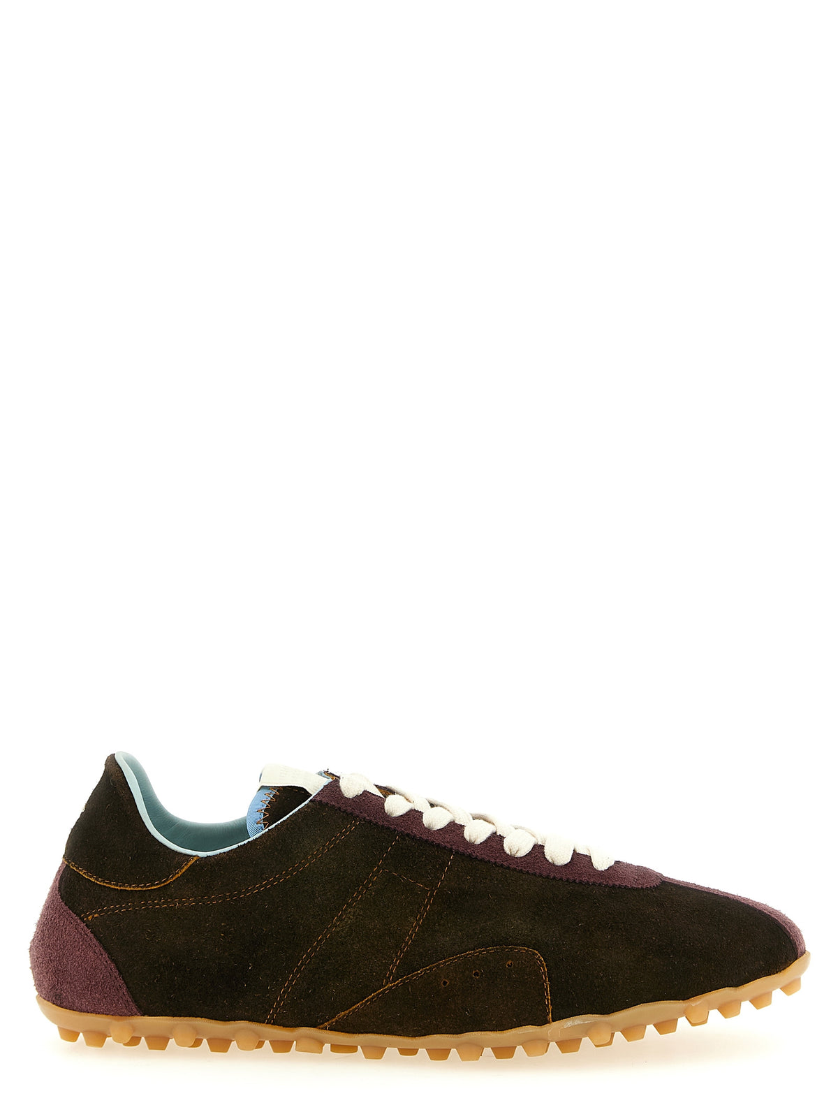 Brown Calfskin Suede Sprinters Sneakers