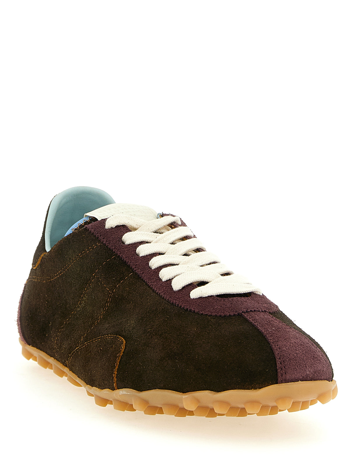 Brown Calfskin Suede Sprinters Sneakers