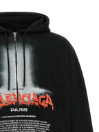 Oversized Cotton Sweatshirt with “The Door” Graphic