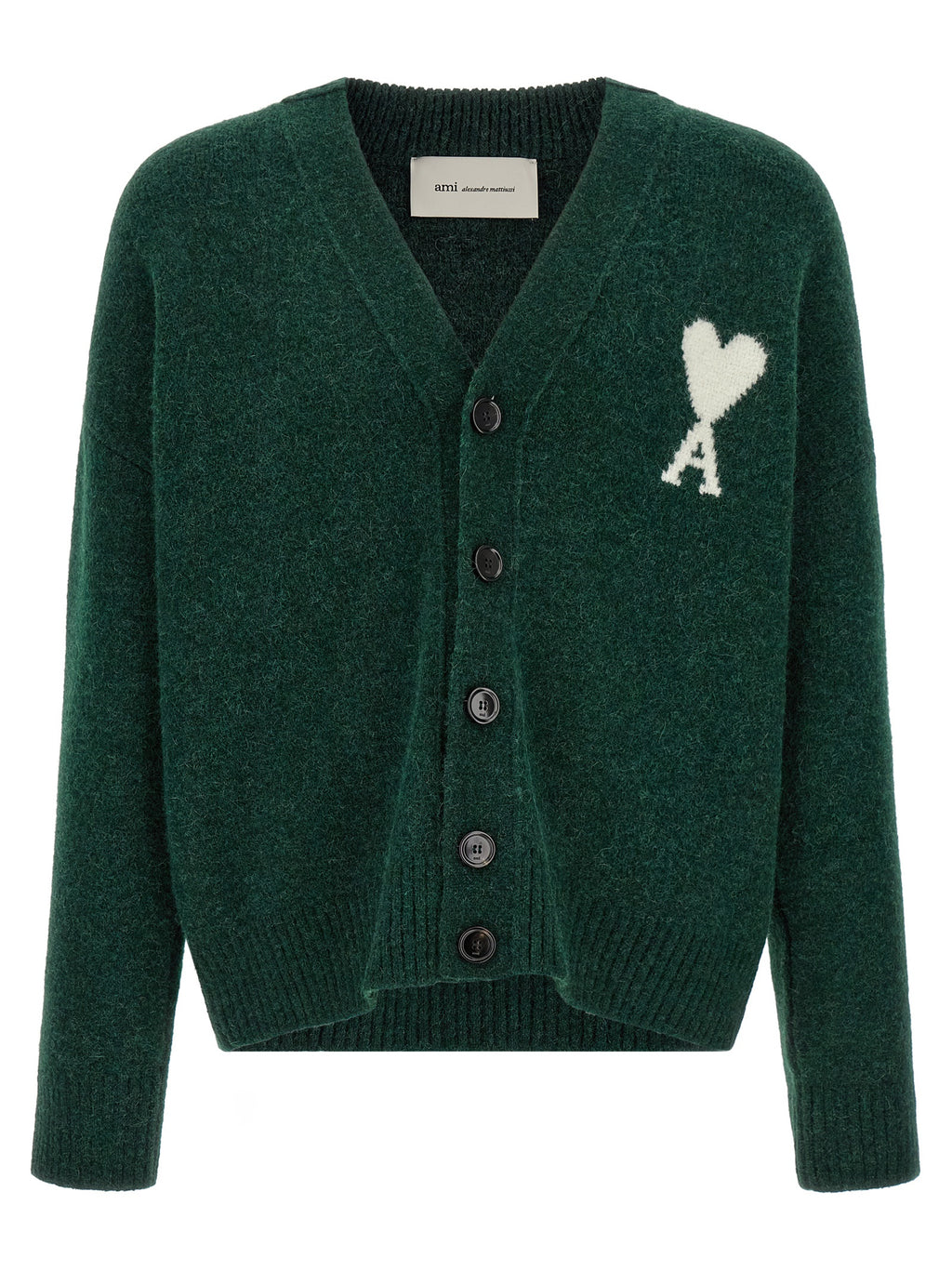 Bottle Green Alpaca Wool Cardigan
