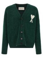 Bottle Green Alpaca Wool Cardigan