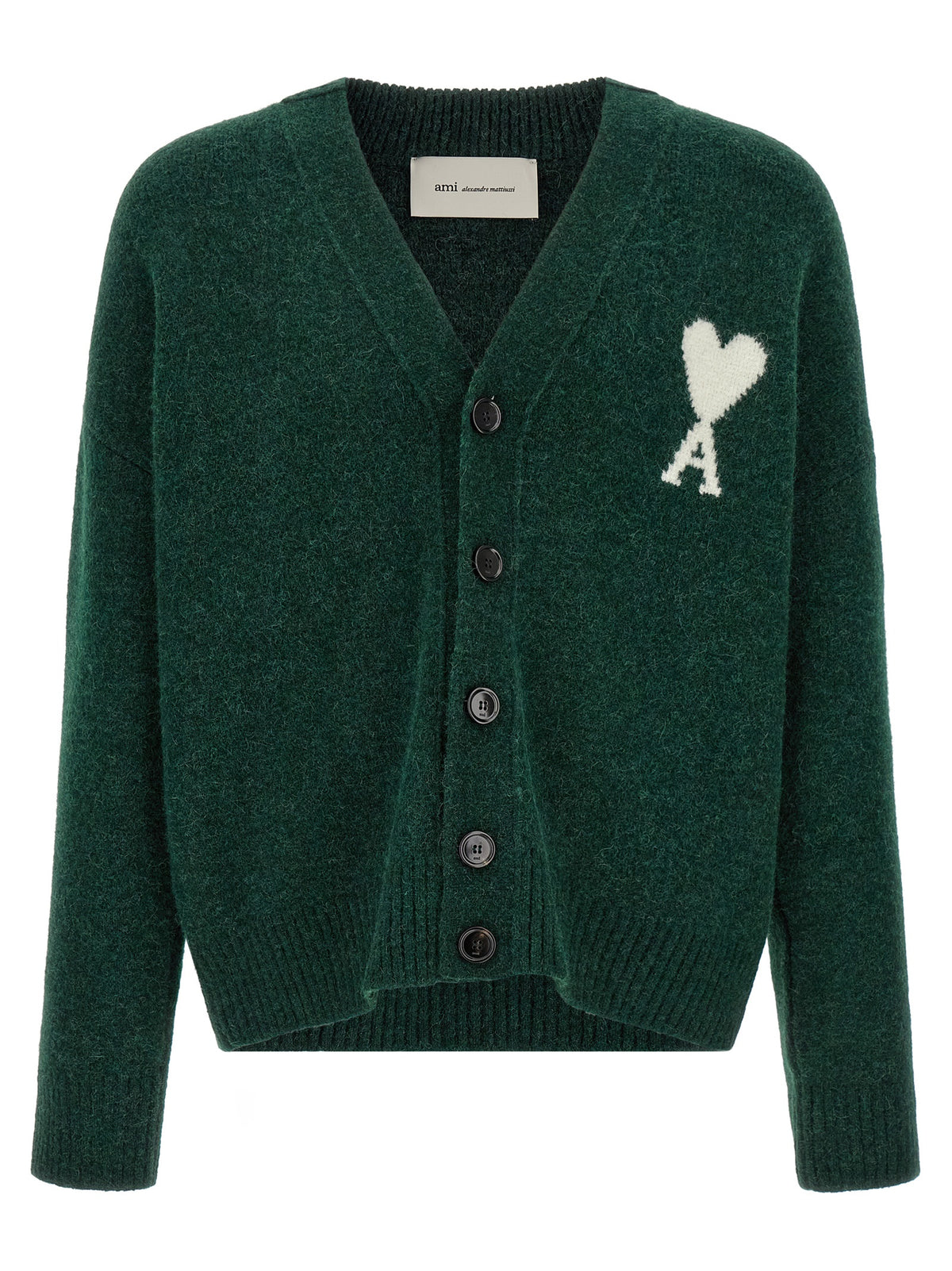 Bottle Green Alpaca Wool Cardigan