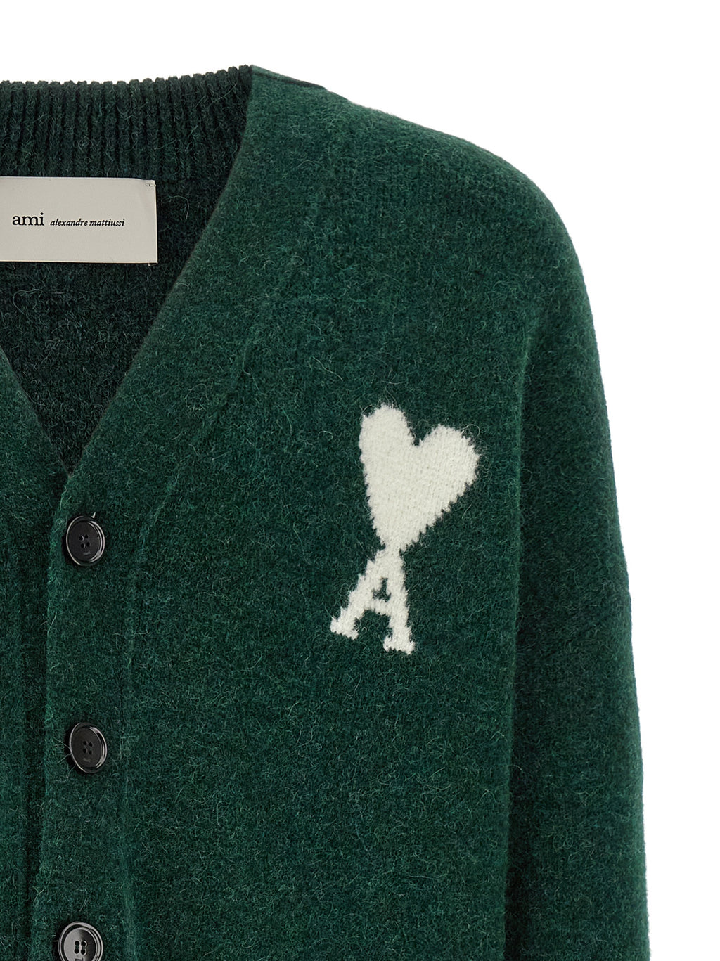Bottle Green Alpaca Wool Cardigan
