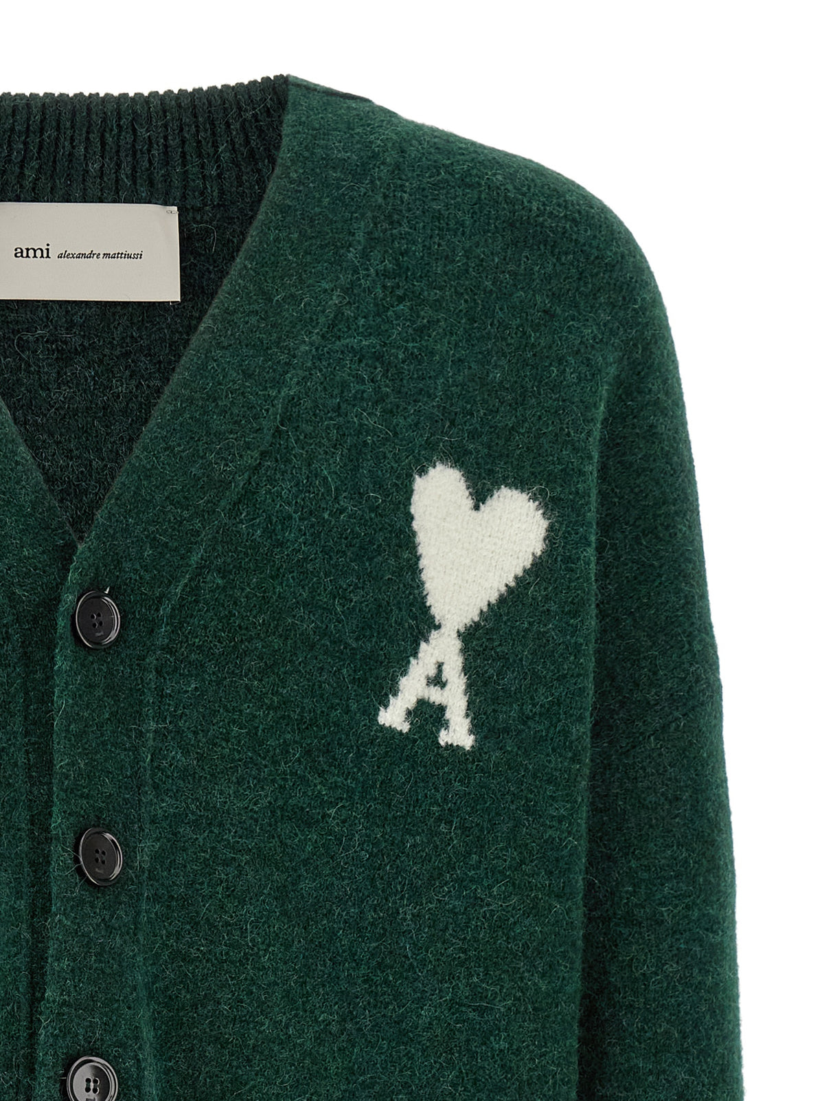 Bottle Green Alpaca Wool Cardigan