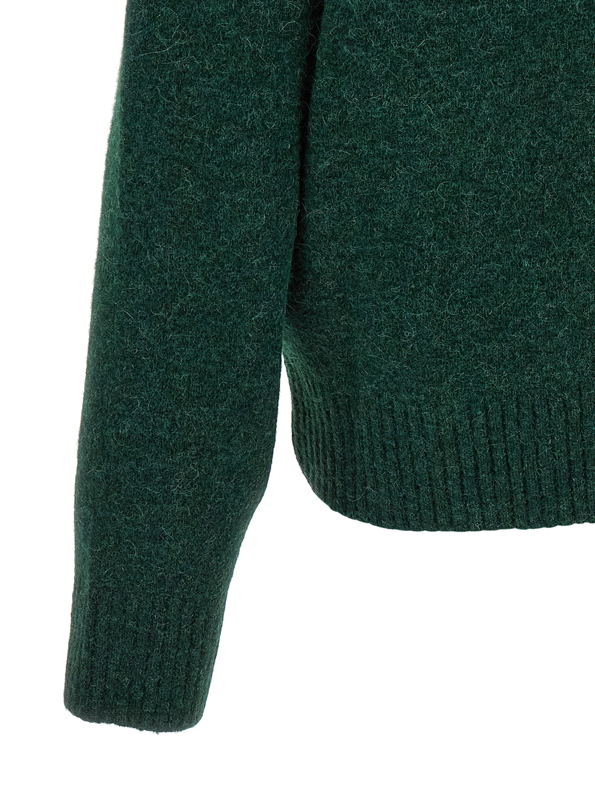 Bottle Green Alpaca Wool Cardigan