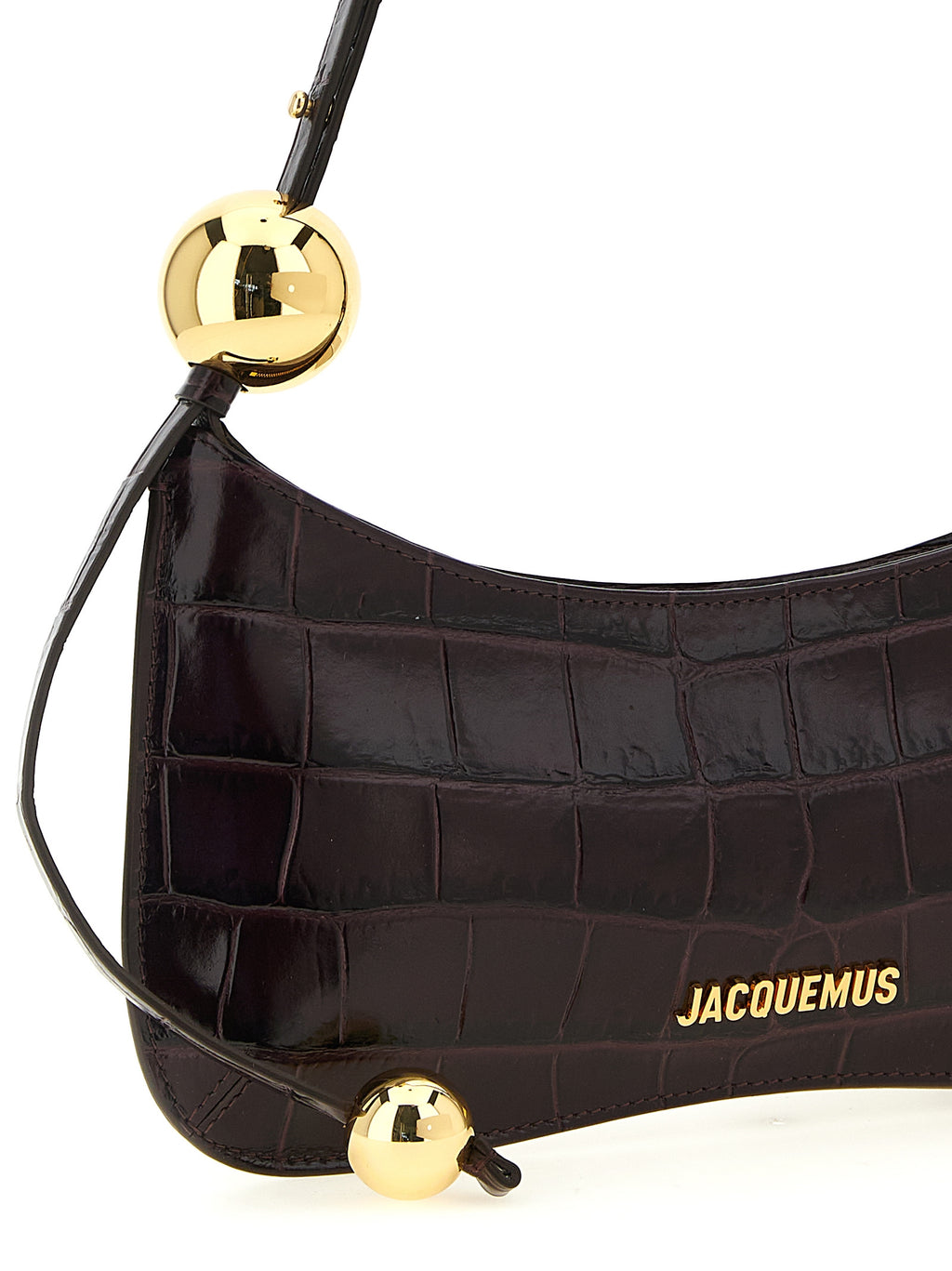 Bordeaux Calfskin Le Bisou Perle Shoulder Bag