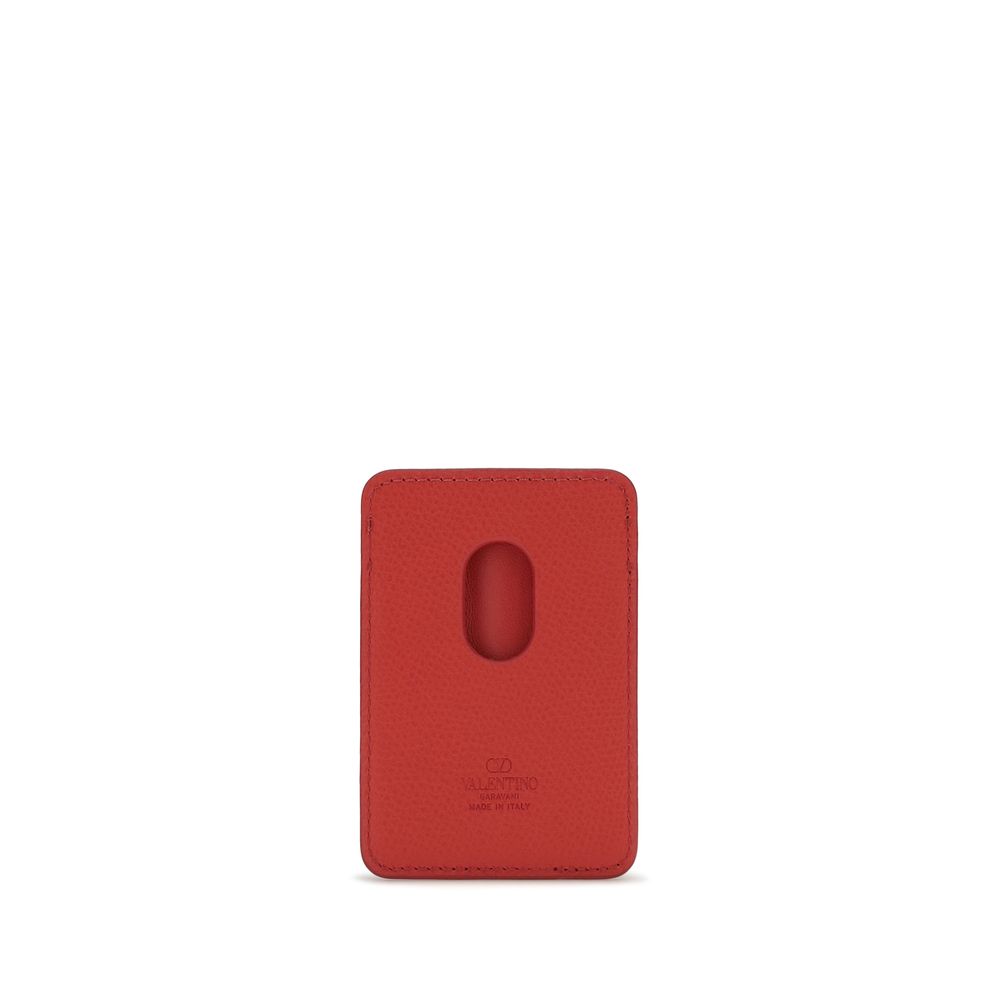 Calf Leather VLogo Signature Card Holder