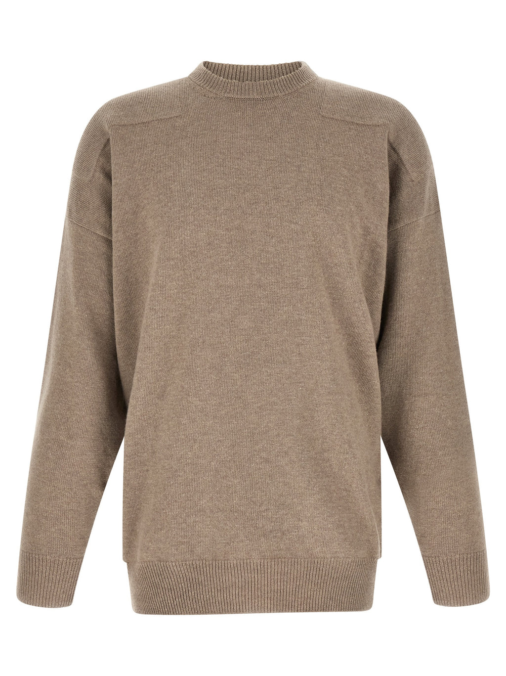 Beige Wool Turtleneck Cardigan