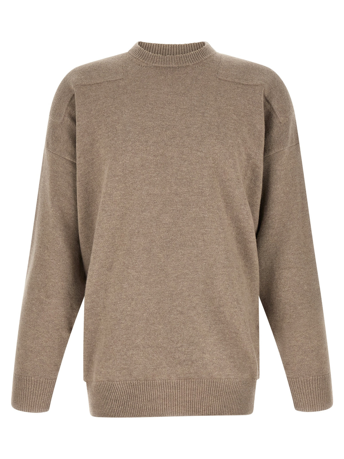 Beige Wool Turtleneck Cardigan
