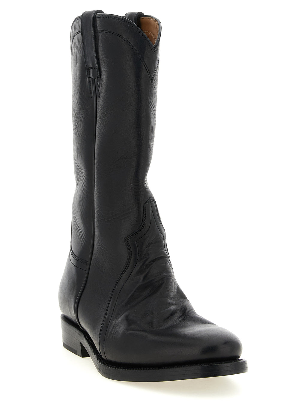 Black Calfskin Bruce Boot