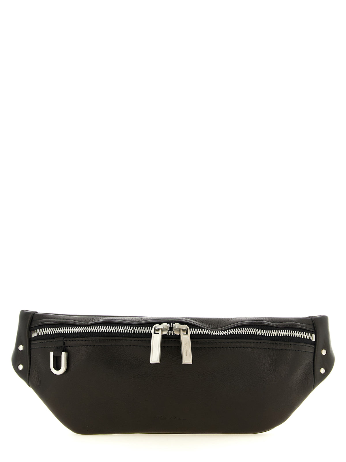 Black Calfskin Geo Bumbag