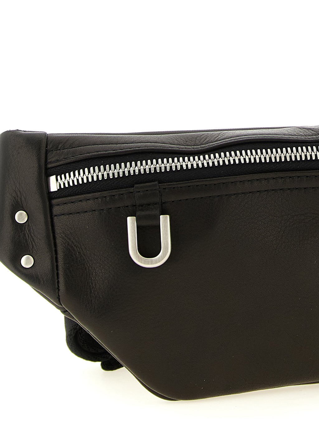 Black Calfskin Geo Bumbag